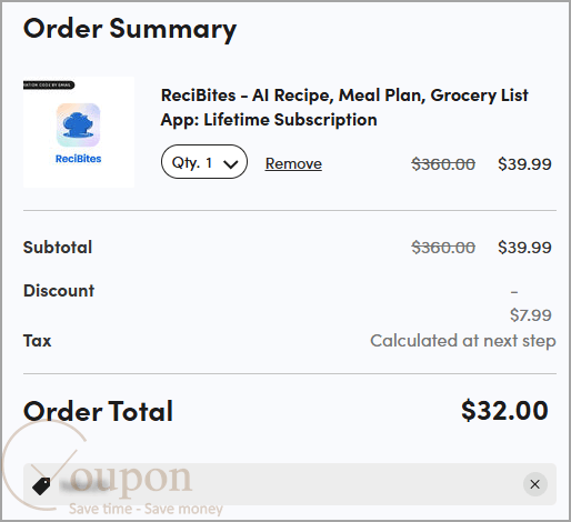 Recibites Coupon Code