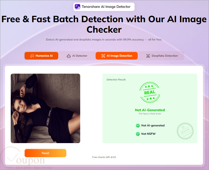 Tenorshare Ai Image Detector Screenshot