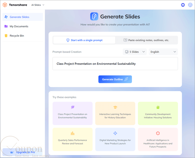 Tenorshare Ai Slides Screenshot