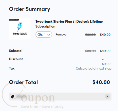 Tweetback Coupon Code