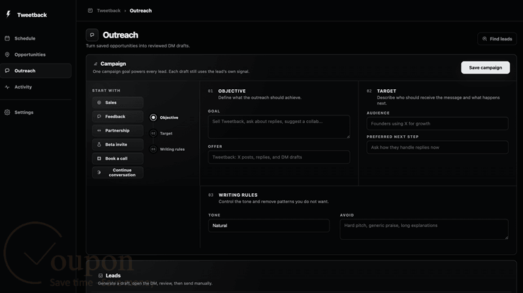 Tweetback Screenshot