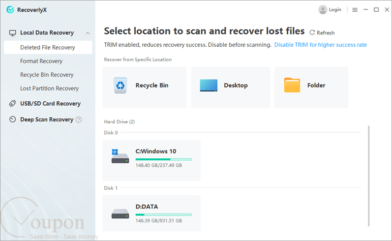 Recoverlyx Screenshot