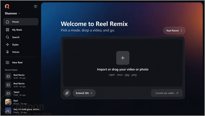 Reel Remix Screenshot