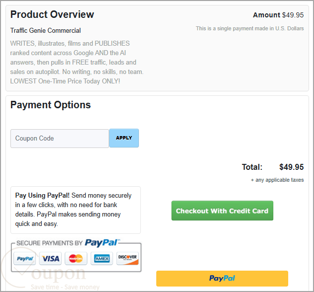 Traffic Genie Coupon Code