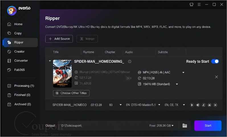 Dvdfab Ai Hdr Upconverter Screenshot
