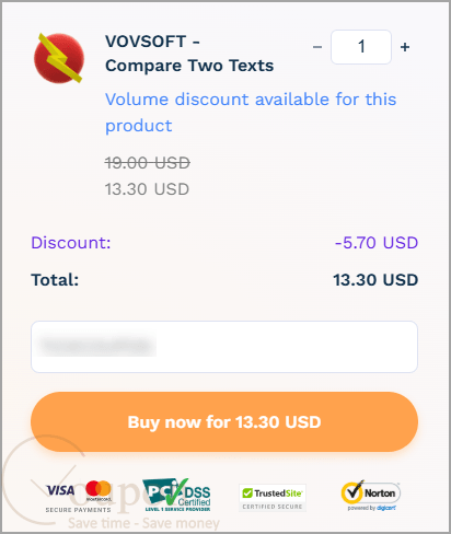Vovsoft Compare Two Texts Coupon Code