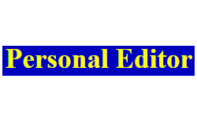 Personal Editor