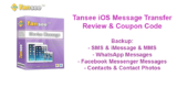 Tansee iOS Message Transfer Review & Coupon Code